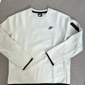 Nike White Sweatshirt with Black Accents